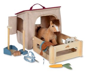 Small Foot Spielset Pferd mit Stall und Zubehör in der Tasche (12731)