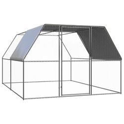 vidaXL Outdoor-Hühnerkäfig Verzinkter Stahl 3 x 4 x 2 m (3089324)
