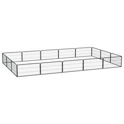 vidaXL Hundelaufstall Stahl Pulverbeschichtet 16-tlg. 500 x 300 x 50 cm (3115969)