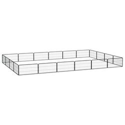 vidaXL Hundelaufstall Stahl Pulverbeschichtet 20-tlg. 600 x 400 x 50 cm (3115970)