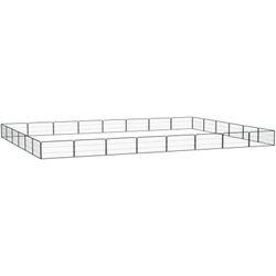 vidaXL Hundelaufstall Stahl Pulverbeschichtet 28-tlg. 800 x 600 x 50 cm (3115972)