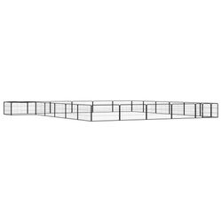 vidaXL Hundelaufstall Stahl Pulverbeschichtet 24-tlg. 600 x 600 x 50 cm (3115980)