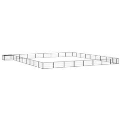 vidaXL Hundelaufstall Stahl Pulverbeschichtet 36-tlg. 900 x 900 x 50 cm (3115983)