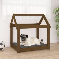 vidaXL Hundebett Massivholz Kiefer 71 x 55 x 70 cm (822205)