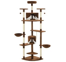 vidaXL Katzen-Kratzbaum mit Sisal-Kratzsäulen 203 cm (170528)