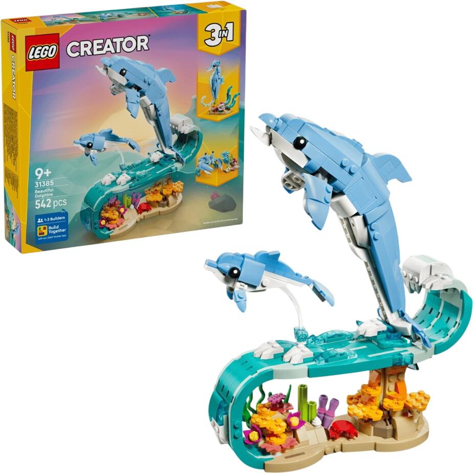 LEGO Creator 3-in-1 Meerestiere: Wunderschöne Delfine (31385)