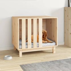 vidaXL Hundehütte Massivholz Kiefer 70 x 50 x 62 cm (822481)