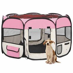 vidaXL Faltbarer Welpenlaufstall mit Tragetasche 110 x 110 x 58 cm (171010) vidaXL Faltbarer Welpenlaufstall mit Tragetasche 110 x 110 x 58 cm (171010)