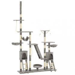 vidaXL Katzen-Kratzbaum mit Sisal-Kratzsäulen 230 - 250 cm (170617)