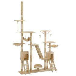 vidaXL Katzen-Kratzbaum mit Sisal-Kratzsäulen 230 - 250 cm (170619) vidaXL Katzen-Kratzbaum mit Sisal-Kratzsäulen 230 - 250 cm (170619)