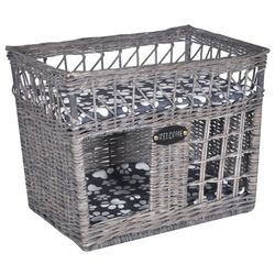 vidaXL Kuschelhöhle für Katzen mit Kissen Weide Quadratisch (170225)