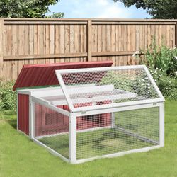 vidaXL Kaninchenstall Massivholz Kiefer 117,5 x 97 x 47,5 cm (172288)