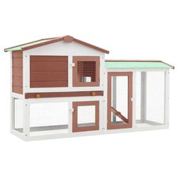 vidaXL Großer Kaninchenstall Holz 145 x 45 x 84 cm (170841)