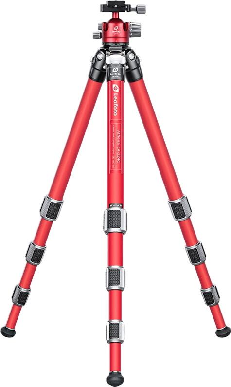 Leofoto Athena Red LA-324C + Ballhead Athena Red LH-40