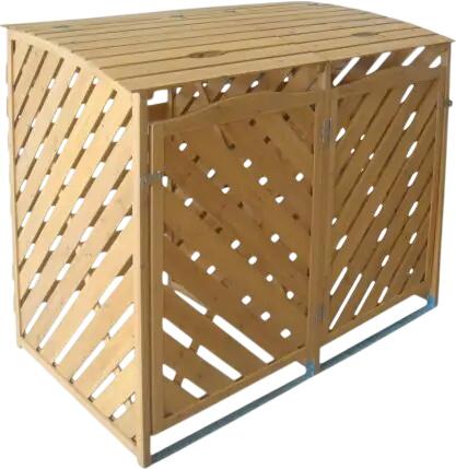 TrendLine Mülltonnenbox Holz 2 x 240 l