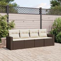 vidaXL Garten-Sofagarnitur mit Kissen (3218673)