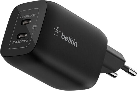 Belkin USB-C-Ladegerät mit zwei Anschlüssen (65 W) Switch 2 Belkin USB-C-Ladegerät mit zwei Anschlüssen (65 W) Switch 2