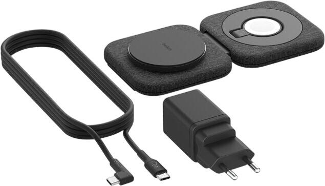 Belkin BoostCharge Pro Magnetische 2-in-1-Reiseladestation mit Qi2 (15 W)