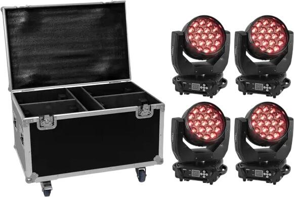 Eurolite Set 4x LED TMH-X4 + Case mit Rollen (20001015)