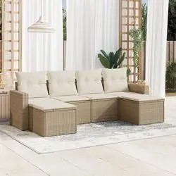 vidaXL Garten-Sofagarnitur 6-tlg mit Kissen (3251655)