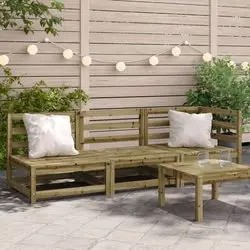 vidaXL Gartensofa 3-Sitzer Kiefernholz Imprägniert (837955) vidaXL Gartensofa 3-Sitzer Kiefernholz Imprägniert (837955)