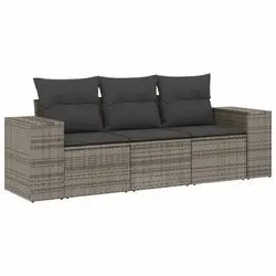 vidaXL Garten-Sofagarnitur mit Kissen 3-tlg. (3222259)