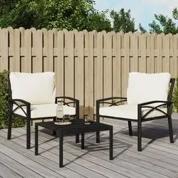 vidaXL Gartenstuhl mit Sandfarbigen Kissen (362720)