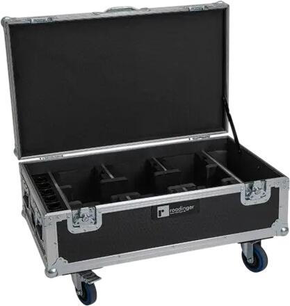 Roadinger Flightcase 6 x AKKU UP-4 QCL Spot QuickDMX MK2
