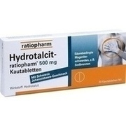 Ratiopharm HYDROTALCIT 500, 20 Kautbl. (N1) 500 mg Ratiopharm HYDROTALCIT 500, 20 Kautbl. (N1) 500 mg