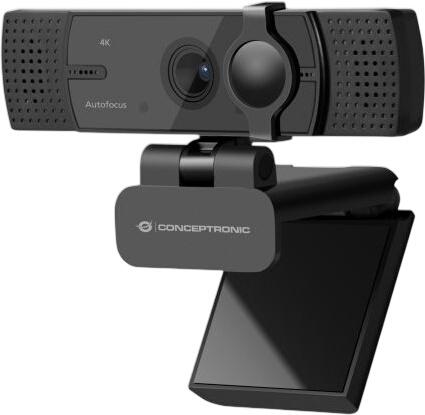 Conceptronic 4K-UltraHD Autofokus-Weitwinkel-Webcam (AMDIS08B)