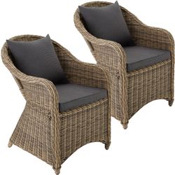 tectake Rattansessel 2er Set (403572)