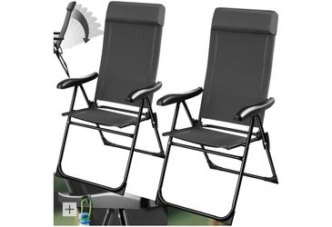 tectake Campingstuhl Müritz 2er Set