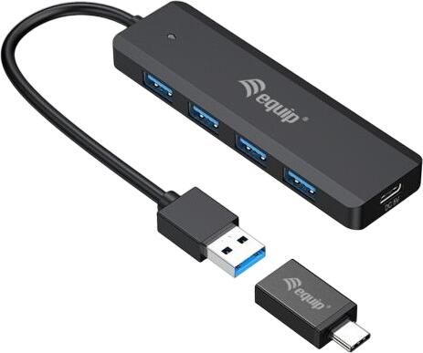 Equip 4-Port-USB-3.2 Gen 1-Hub und Adapter für USB-C (128959)
