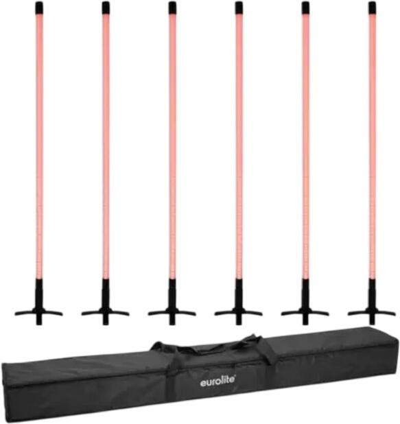 Eurolite Set 6x LED Leuchtstab 134 cm RGB + Soft-Bag