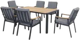 Primaster Dining Möbelset Eukalyptus Shanghai 7-tlg.