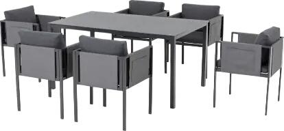 Primaster Garten-Essgruppe Ascona Stahl 6 Personen