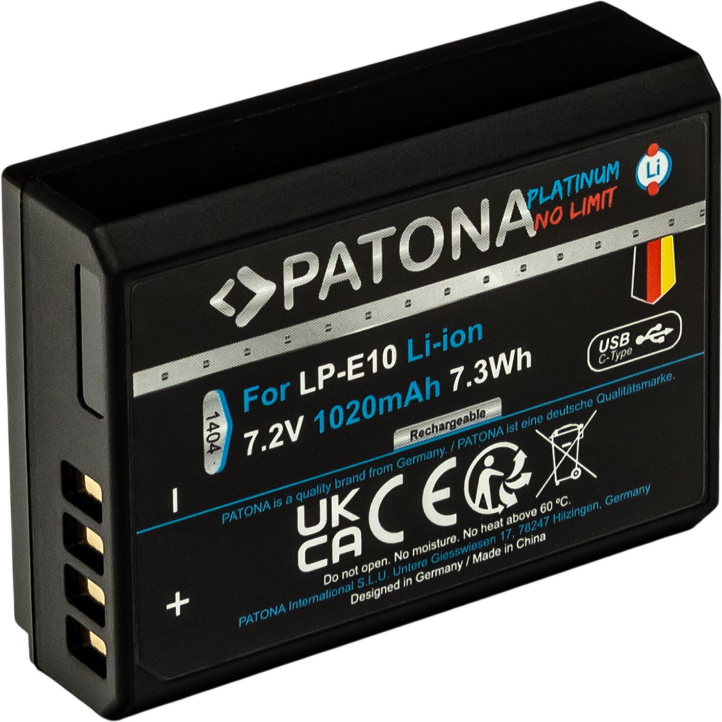 Patona Platinum Akku Canon LP-E10 (1404)