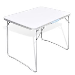 vidaXL Campingtisch zusammenklappbar mit Metallrahmen 80 x 60 cm (41324)