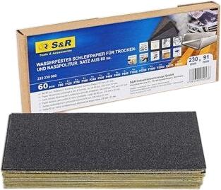 S & R Wasserfestes Schleifpapier 60 Stk. (232.230.060)