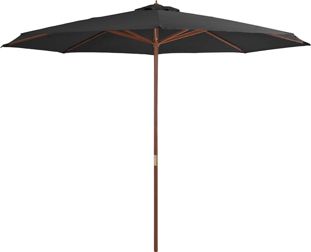 vidaXL Sonnenschirm mit Holzmast 350 cm (44529)