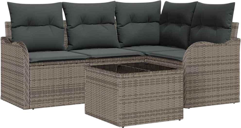 vidaXL Gartensofa-set mit Speicher 5-tlg. (3354358)