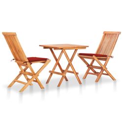 vidaXL Bistroset Massivholz Teak (3063231)