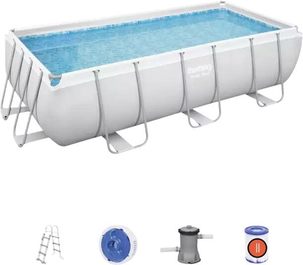 Bestway Power Steel Aufstellpool-Set mit Filterpumpe 404 x 201 x 100 cm (56441_21/22)
