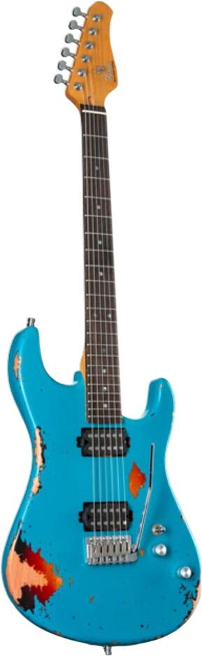 Fame Custom ST RW Worn Aqua over Sunburst