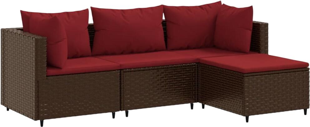 vidaXL Garten-Lounge-Set mit Kissen 4-tlg. (3308053)