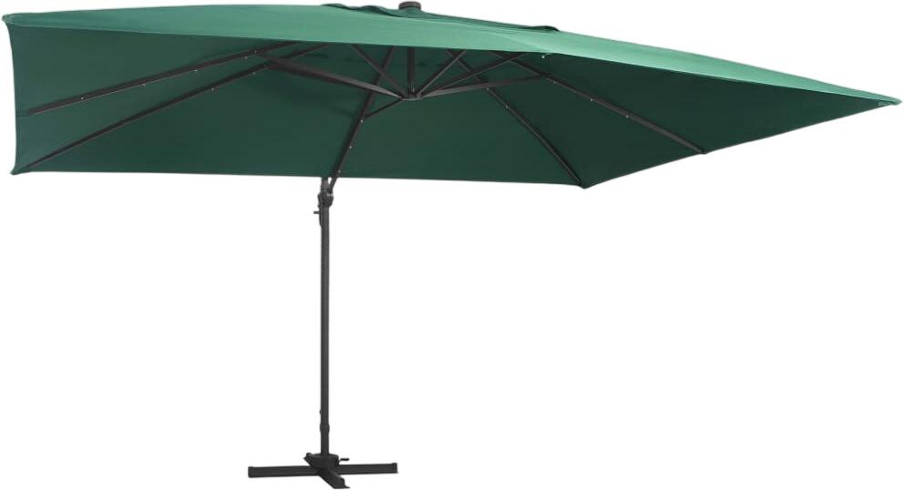 vidaXL Ampelschirm mit LED-Beleuchtung Alu-Mast 400x300 cm (47005)