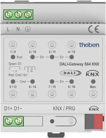 Theben DALI-Gateway S64 KNX (4940301) Theben DALI-Gateway S64 KNX (4940301)