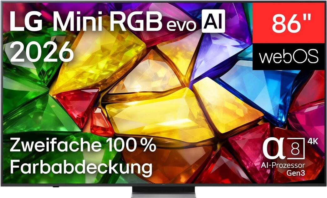 LG 86" Mini RGB evo AI MRGB88 4K Smart TV 2026 86MRGB87B9B