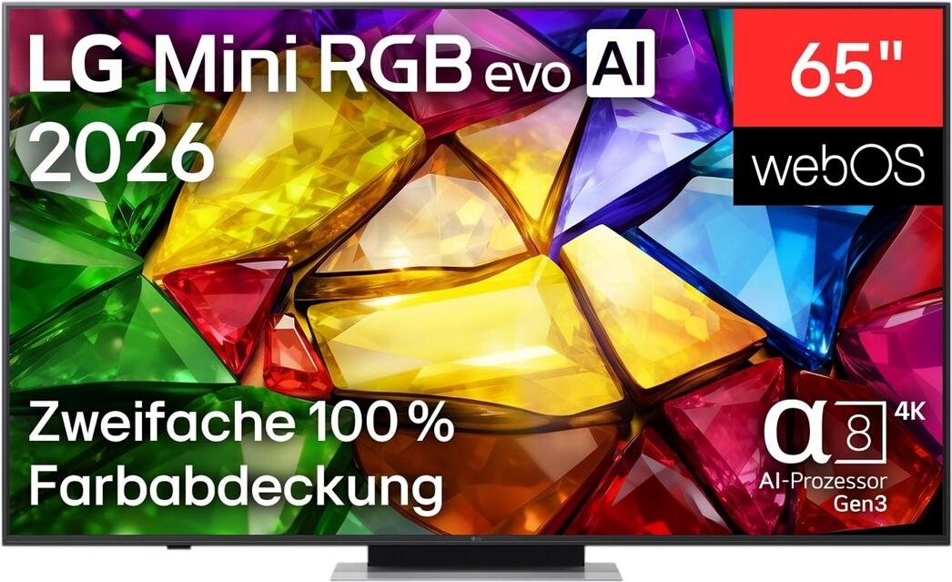 LG 65" Mini RGB evo AI MRGB88 4K Smart TV 2026 65MRGB87B9B