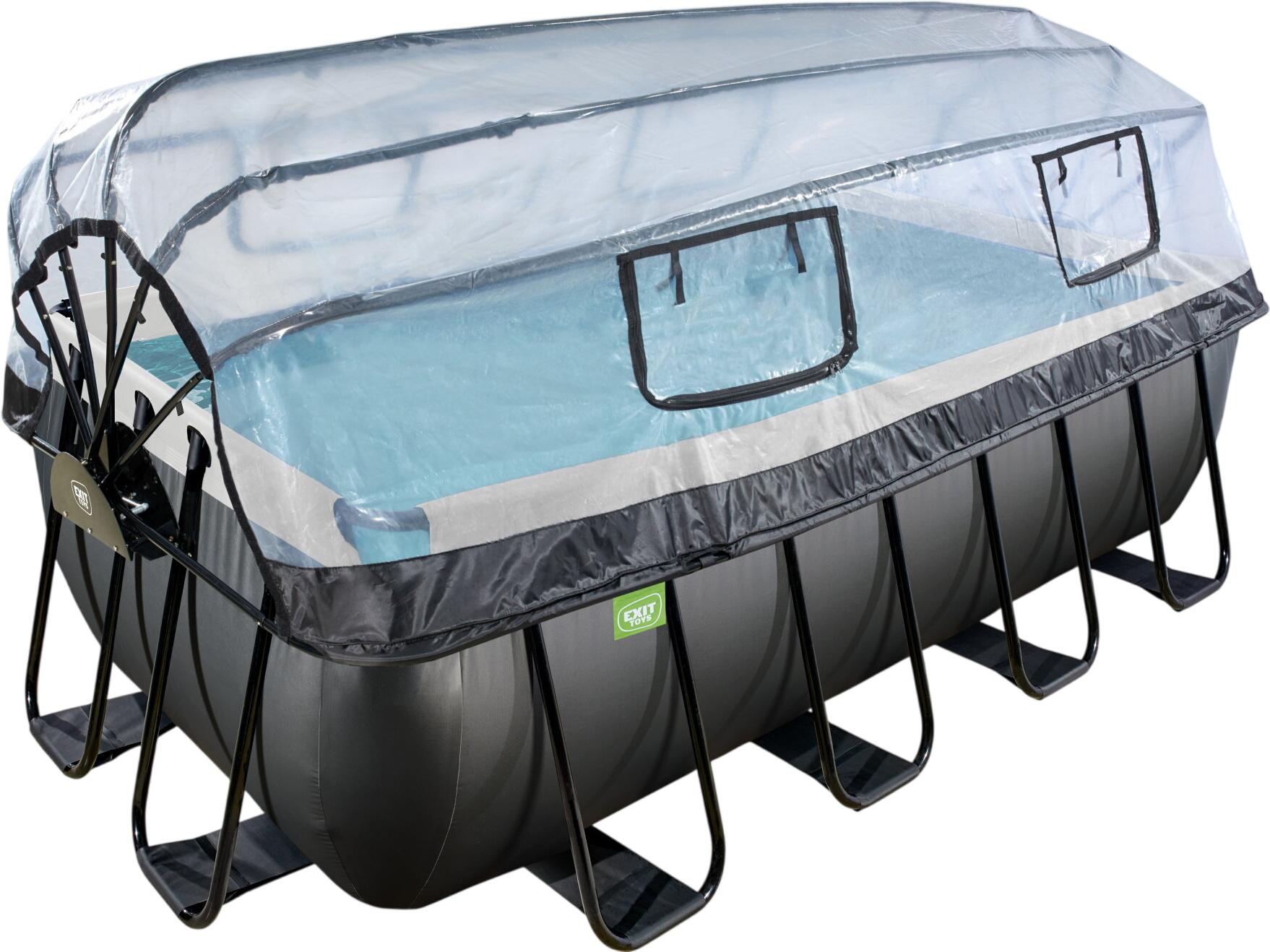 Exit Black Leather Pool 400 x 200 x 122 cm (30.47.42.20)